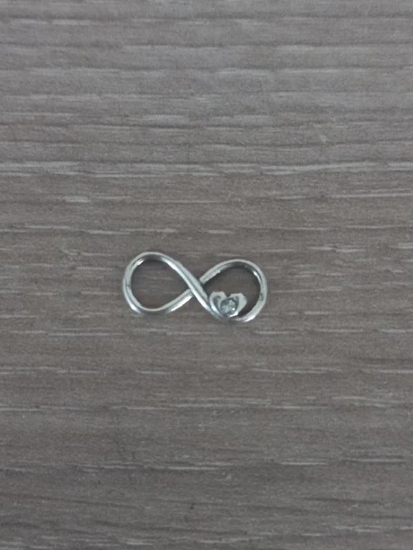 Pendentif Connecteur Infini Et Coeur Argent 925